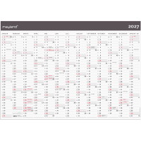 Mayland 27064300 moderne vægkalender i rør 1x13mdr 70x100cm