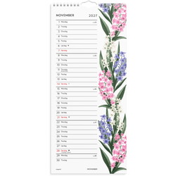 Mayland 27066110 blomster vægkalender 19x43cm