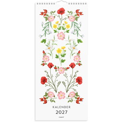 Mayland 27066110 blomster vægkalender 19x43cm