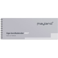 Mayland 27134000 uge-bordkalender 9,7x26cm hvid