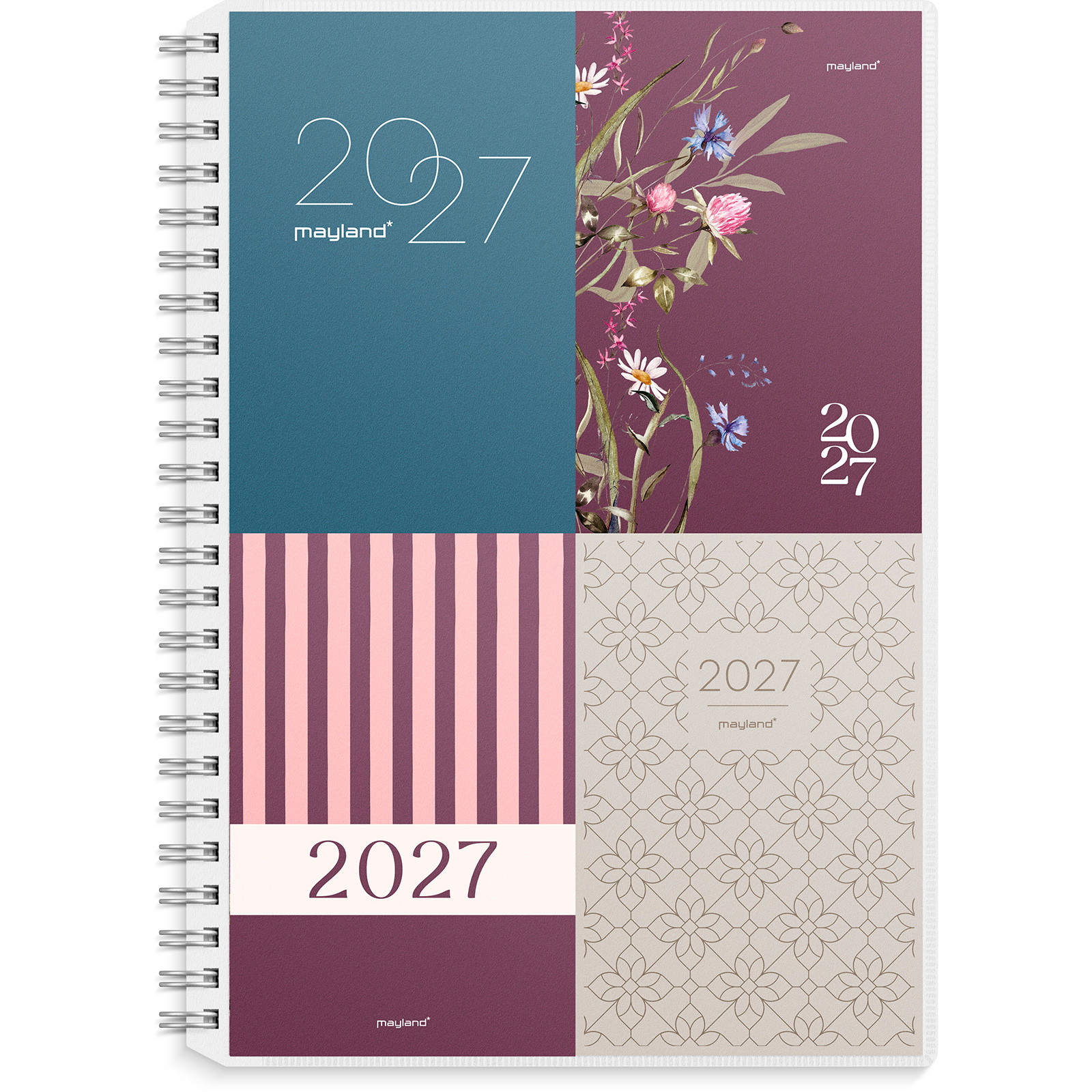 Mayland 27200710 ugekalender 4 illustrationer A5 tværformat