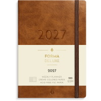 Burde 27201410 Forma Deluxe ugekalender A6 brun tværformat
