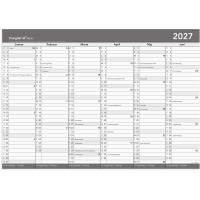 Mayland 27268800 kontorkalender grå A2