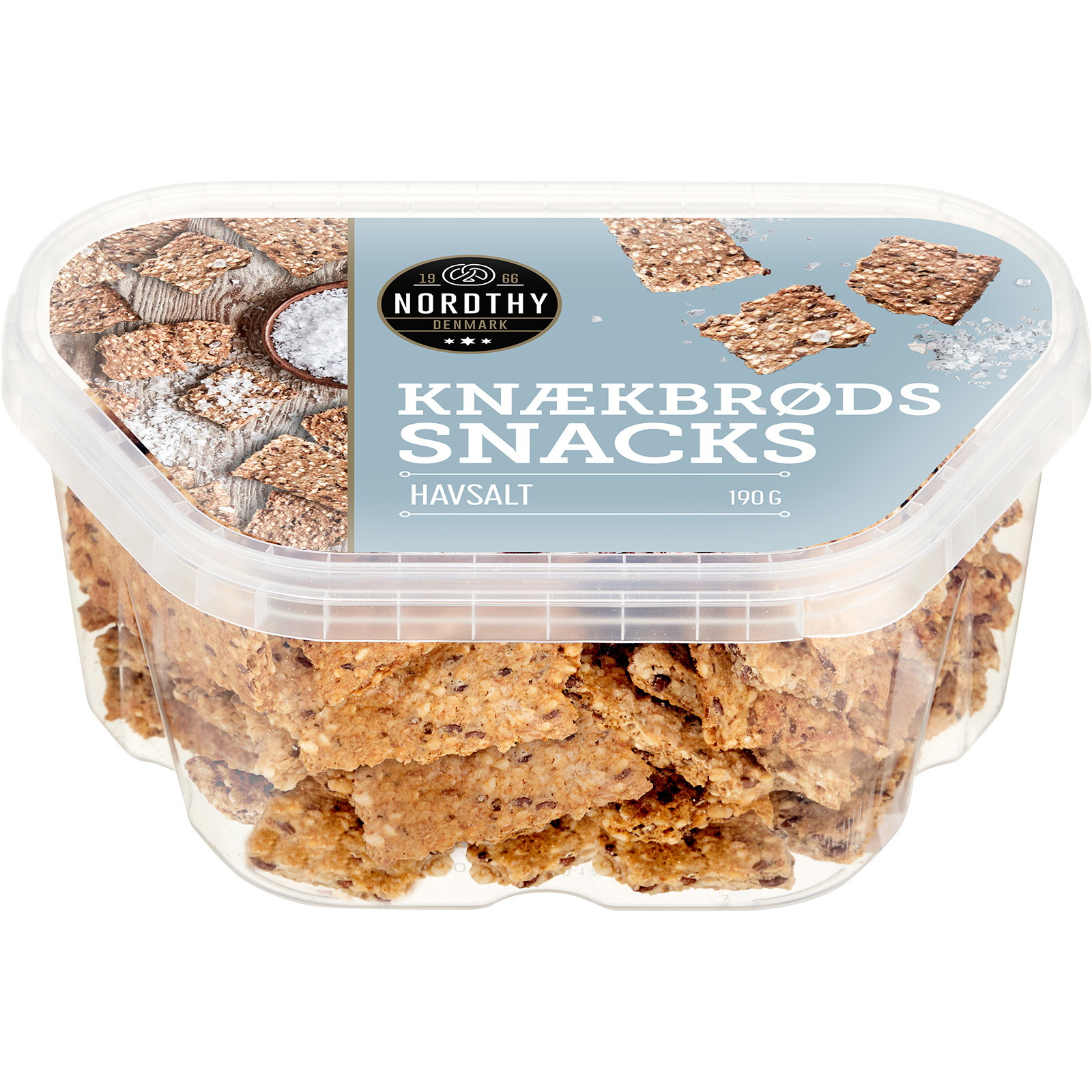 Nordthy knækbrødssnacks havsalt 190g