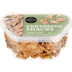 Nordthy knækbrødssnacks hvidløg 190g