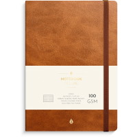 Mayland Deluxe notesbog A5 linjeret 160ark 100g Brun