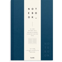 Mayland Textile notesbog A5 linjeret 240ark 100g Mørkeblå
