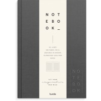 Mayland Textile notesbog A5 linjeret 240ark 100g Mørkegrå