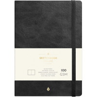 Mayland Deluxe notesbog A5 linjeret 160ark 100g Sort