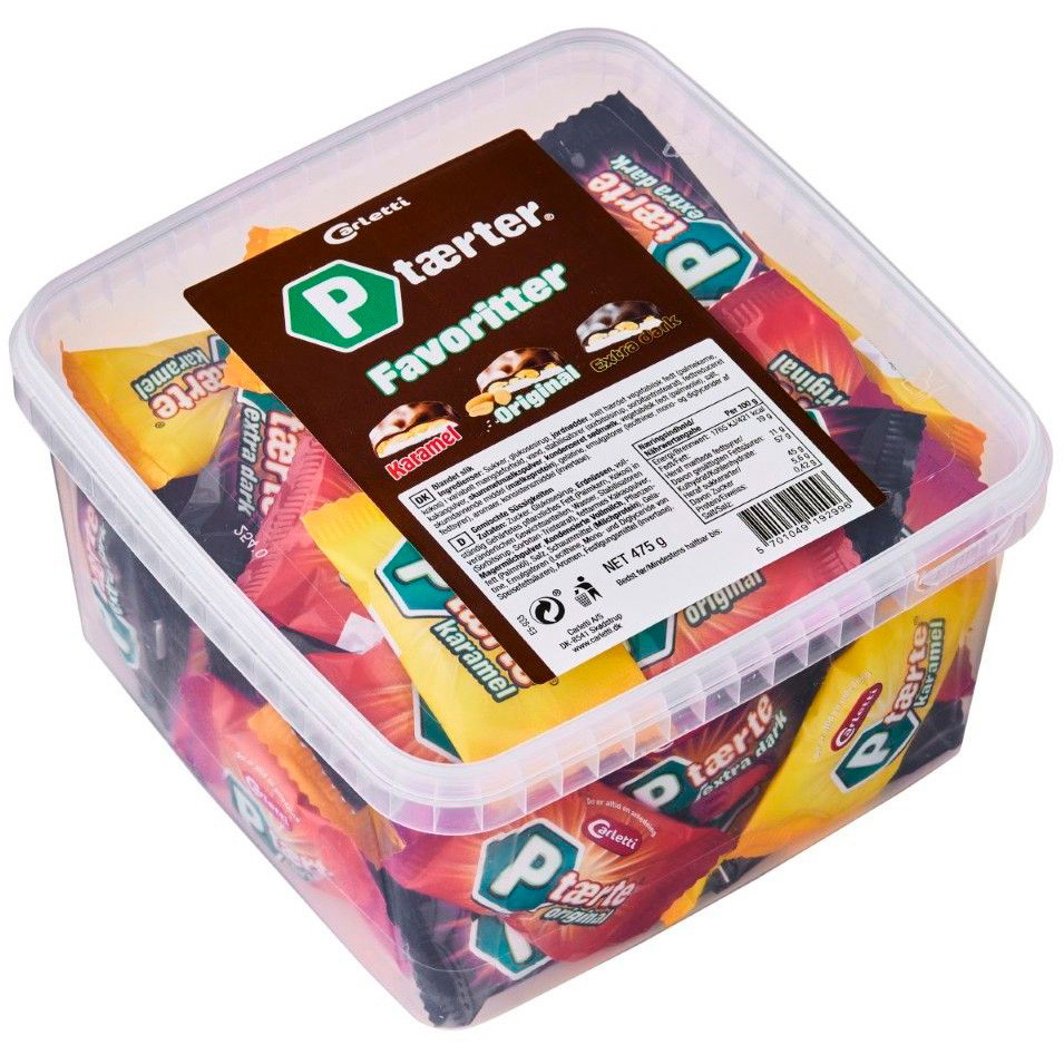 Carletti P-tærter Mix 475g