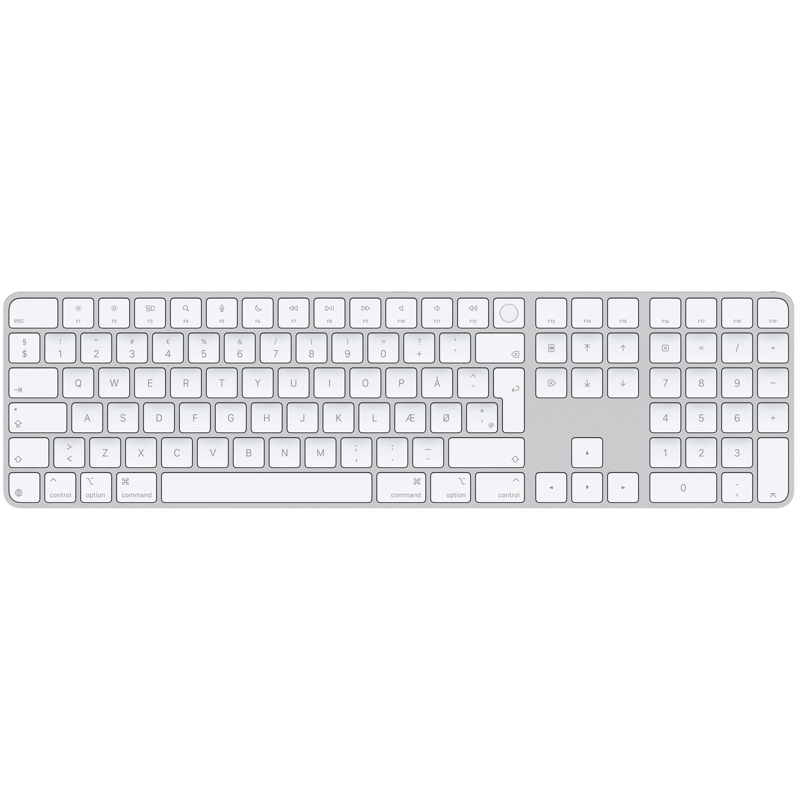 Apple Magic Keyboard med Touch ID & Keypad hvid