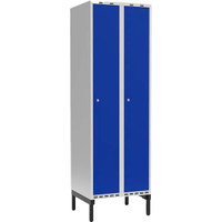 Garderobeskab m/ben og cylinderlås 2x300mm