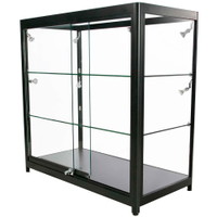 Vitrine Showcase Counter Duo m/LED og lås Sort