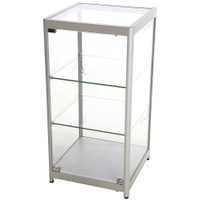 Vitrine Showcase Counter Solo Sølv m/LED & lås