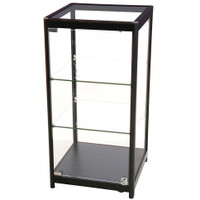 Vitrine Showcase Counter Solo Sort m/LED & lås