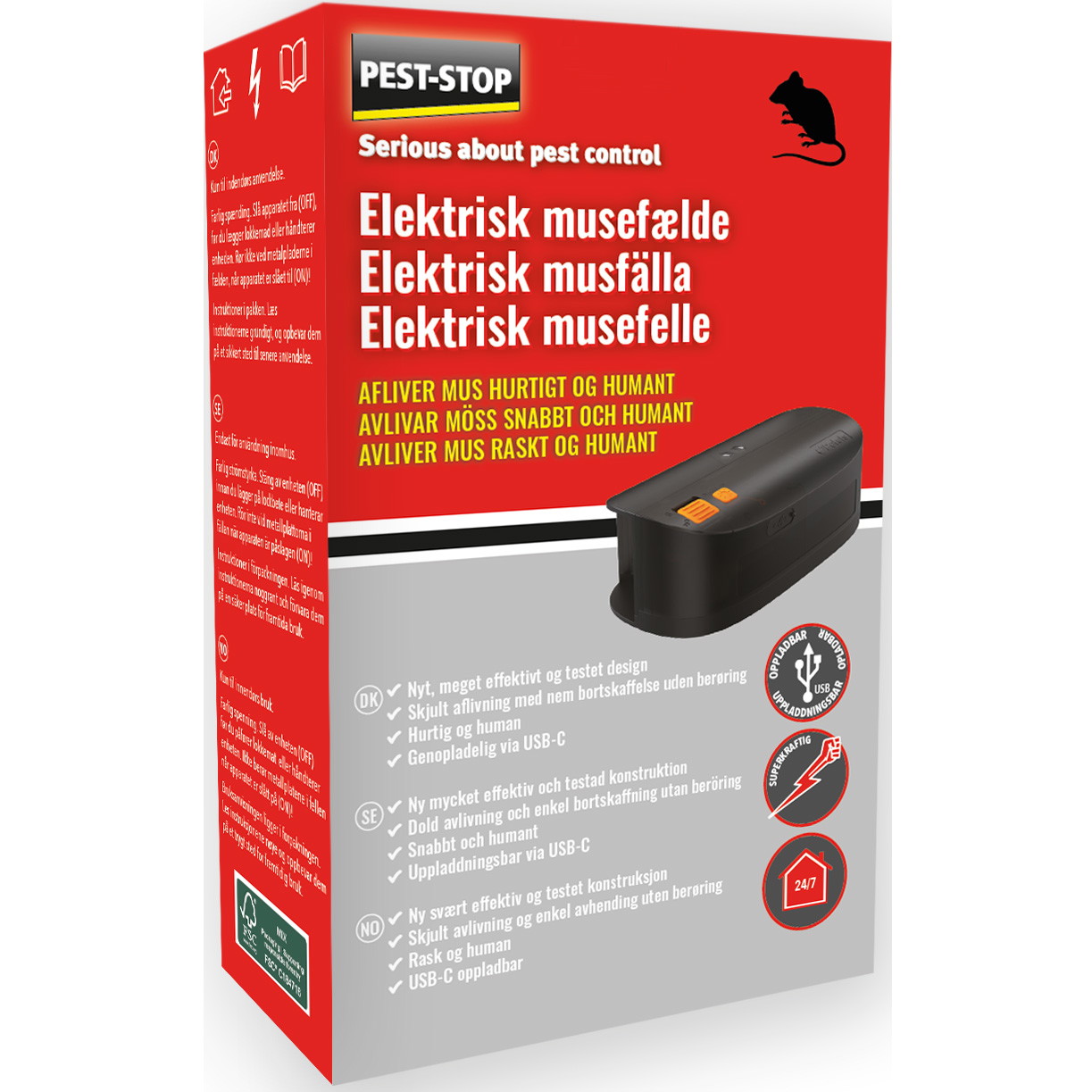 Pest-Stop elektrisk musefælde