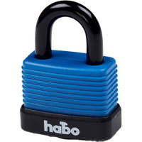 Habo 704-40 hængelås 22mm Sort/Blå