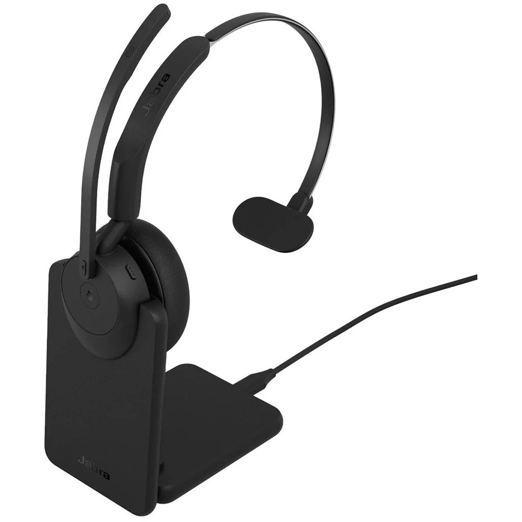 Jabra Evolve3 65 headset Mono Link 390a MS Stand Black