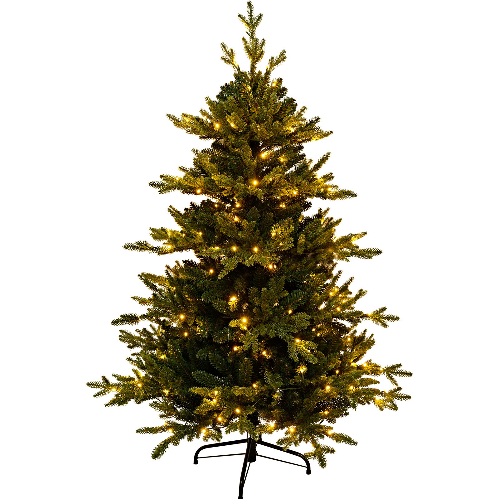 Naturtro kunstigt juletræ m/LED H150xØ95cm 1260 spidser