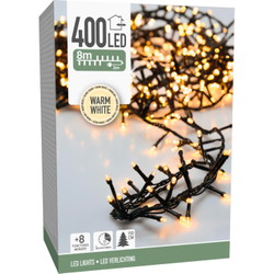 Lyskæde klyngelys 8m 400 LED Varm hvid