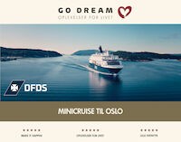 GoDream gavekort minicruise til Oslo