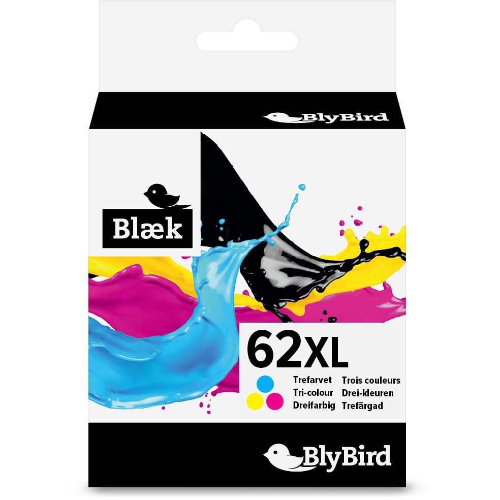 Blybird Blæk C2P07AE NO 62XL HP62XL Color