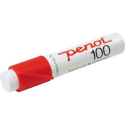 Penol 100 marker med 10 mm bred spids i farven rød