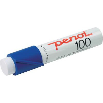 Penol 100 marker med 10 mm bred spids i farven blå
