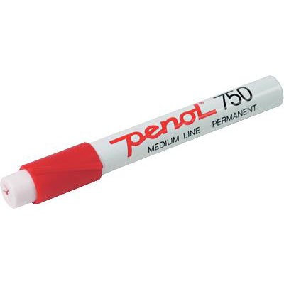 Penol 750 marker med 5 mm firkantet spids i farven rød